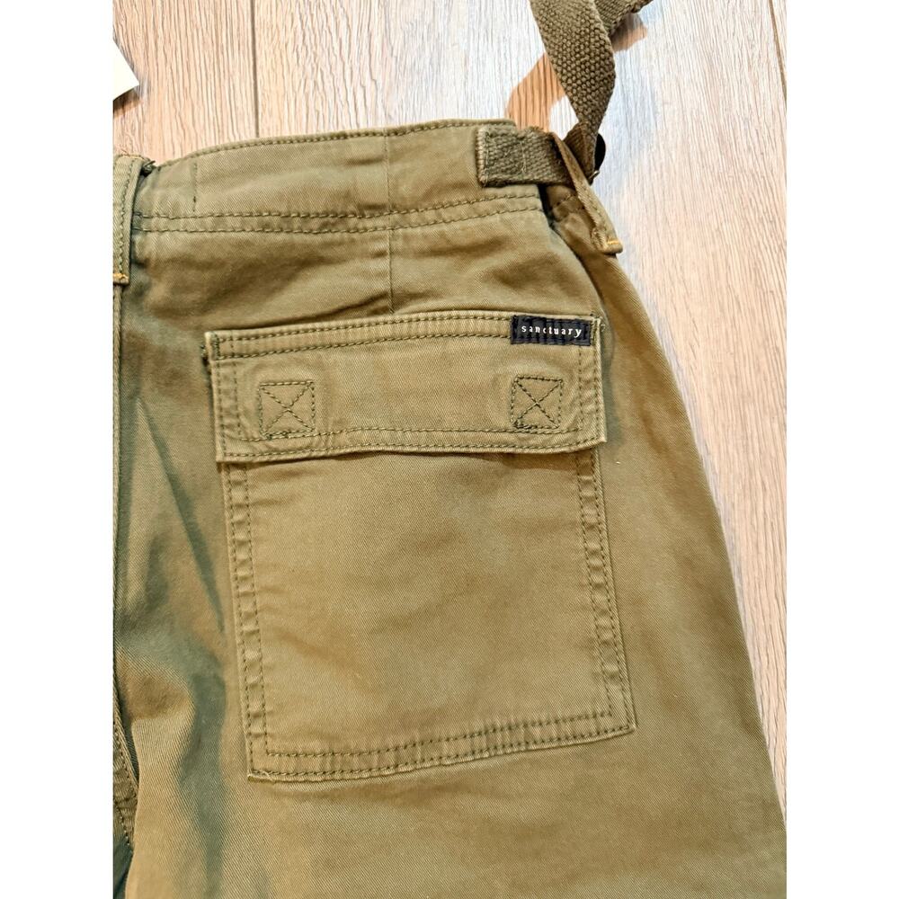 NWT Sanctuary Los Angeles Reissue Wide Leg Cargo Utility Pants in Olive Size XS - Picture 5 of 6